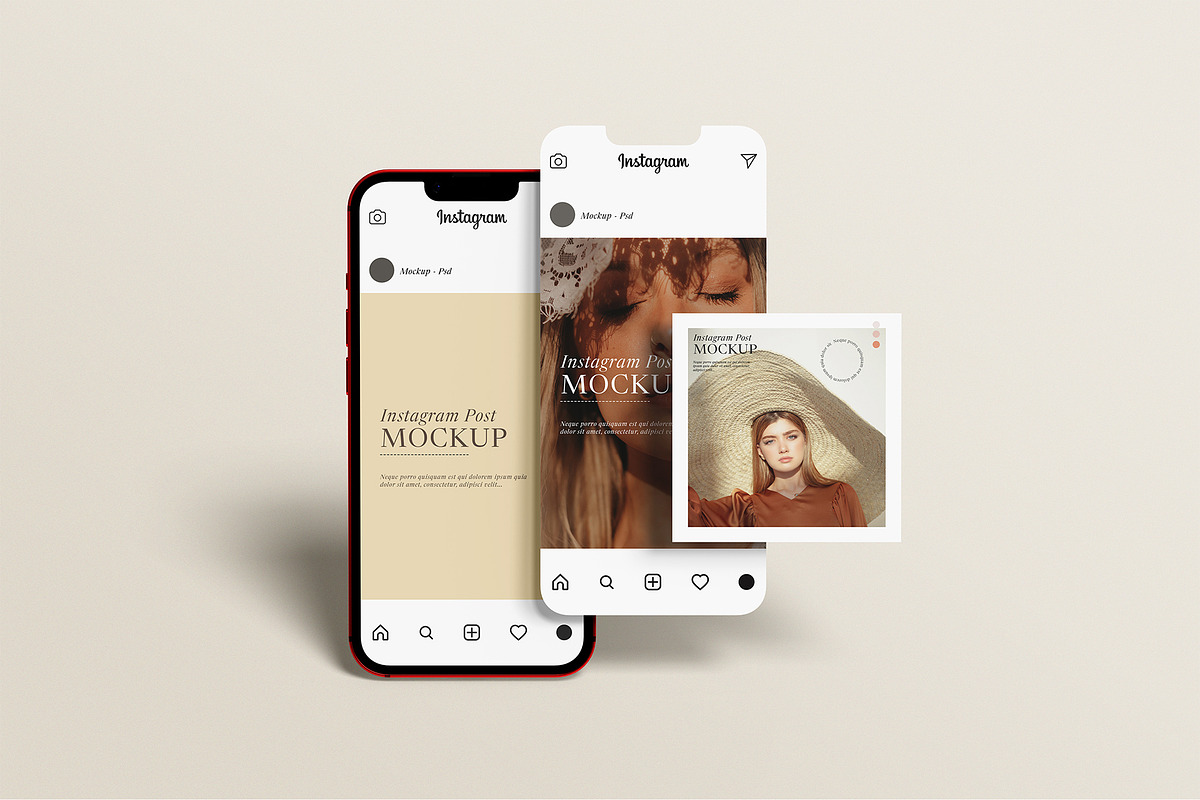 Instagram Post Mockup, a Print Template by Tahtagraphic (Photo 9 of 11)