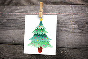 Happy christmas watercolor pack, an Object Graphic by MiraBell (Thumbnail 7 of 10)