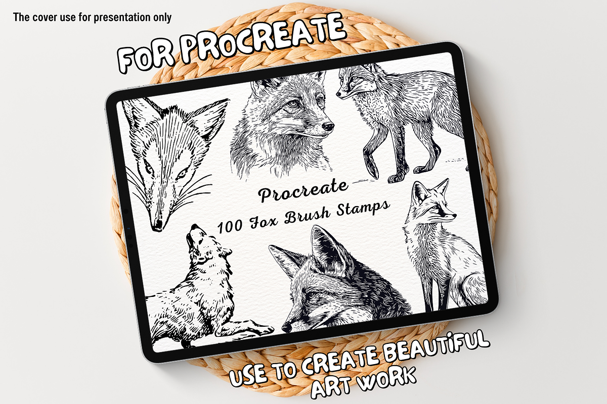 100 Fox Procreate Stamps, a Brush Add-On by Painter Creative Books (Photo 1 of 9)