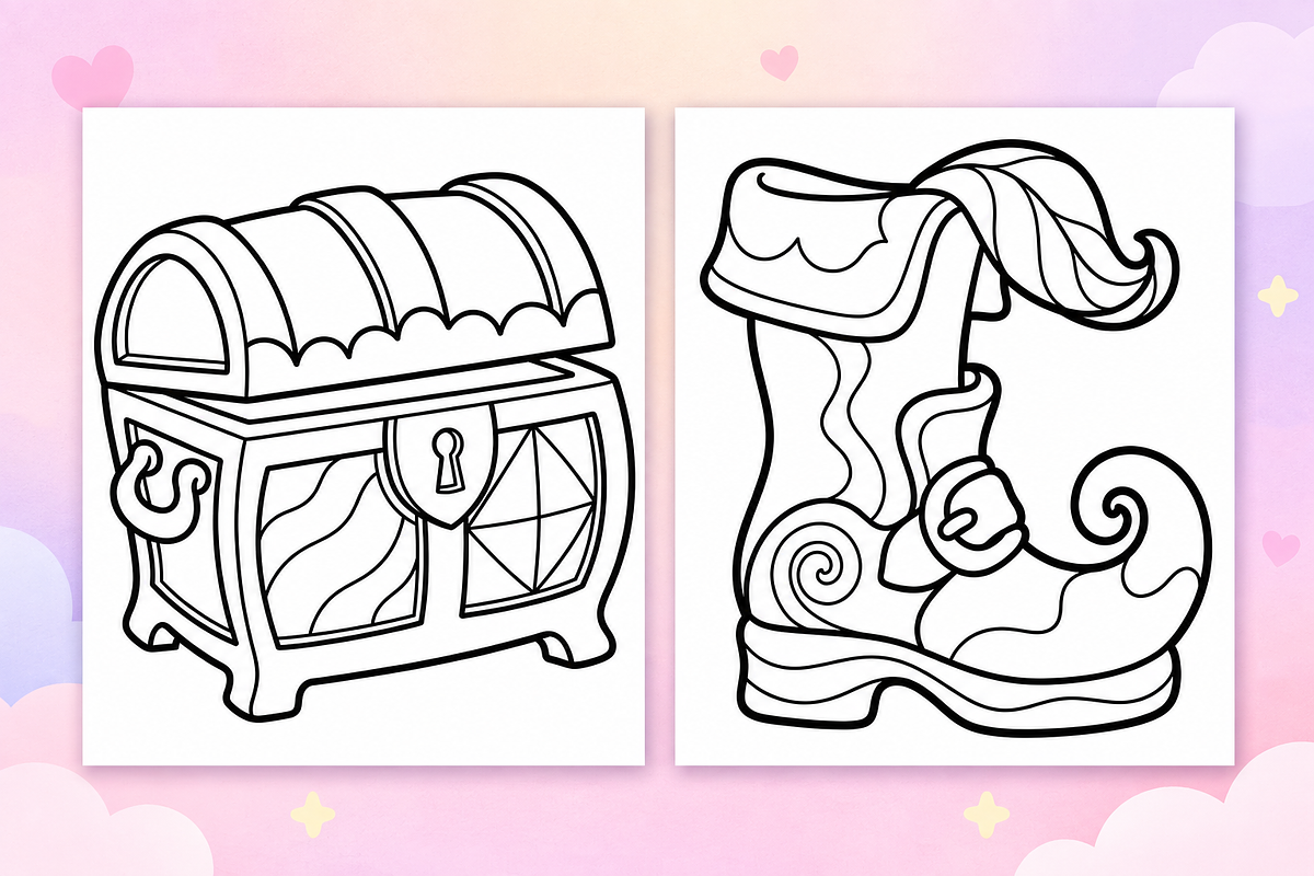 Fairytale Coloring Pages Vol. 2, an Object Illustration by Inkivelle Studio (Photo 2 of 3)