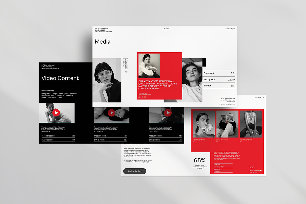AYAT - Social Media Kit Presentation, a Presentation Template by CreativexGenius (Photo 3 of 12)