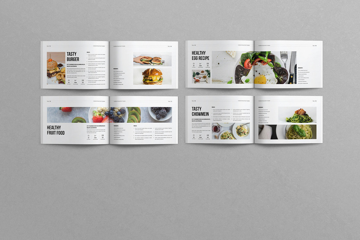 Cookbook Recipe Book Template Landsc, a Brochure Template by Work-Envance (Photo 9 of 9)