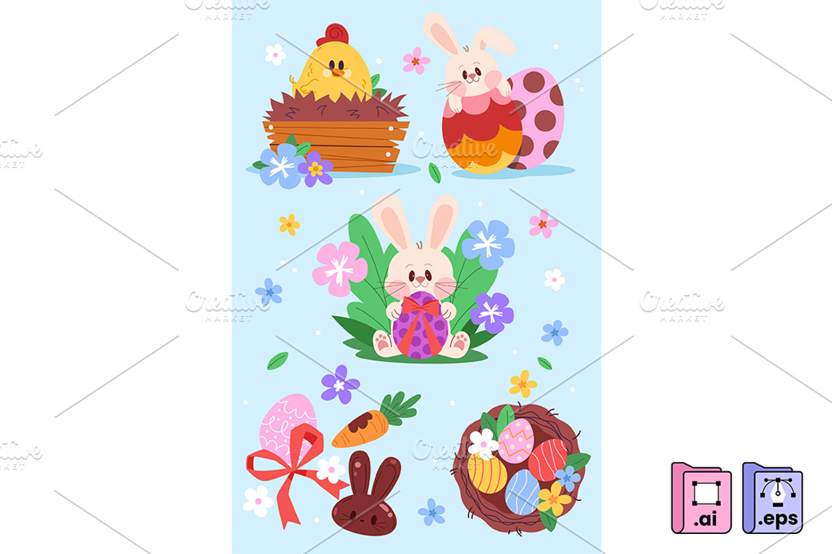 Springtime Easter Celebrations, a Seasonal Illustration by MISS CHATZ (Photo 1 of 3)