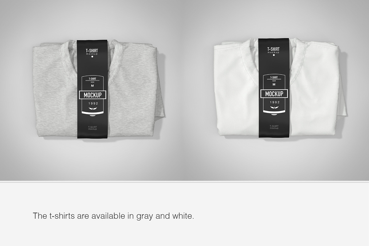 T-Shirt Mock-Up Set, a Packaging Mockup by Irena Matiash shop (Photo 3 of 6)