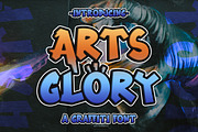 Arts Glory, a Handwritten Font by HATFSTUDIO (Thumbnail 1 of 8)