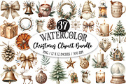 Neutral Rustic Christmas Clipart, an Illustration by Designking (Thumbnail 1 of 5)