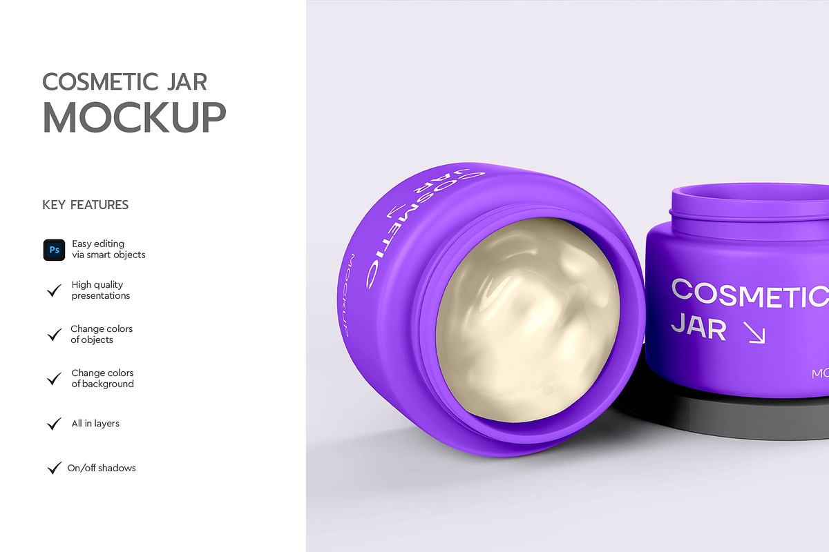 Cosmetic Jar Mockup, a Product Mockup by graphypix (Photo 2 of 4)