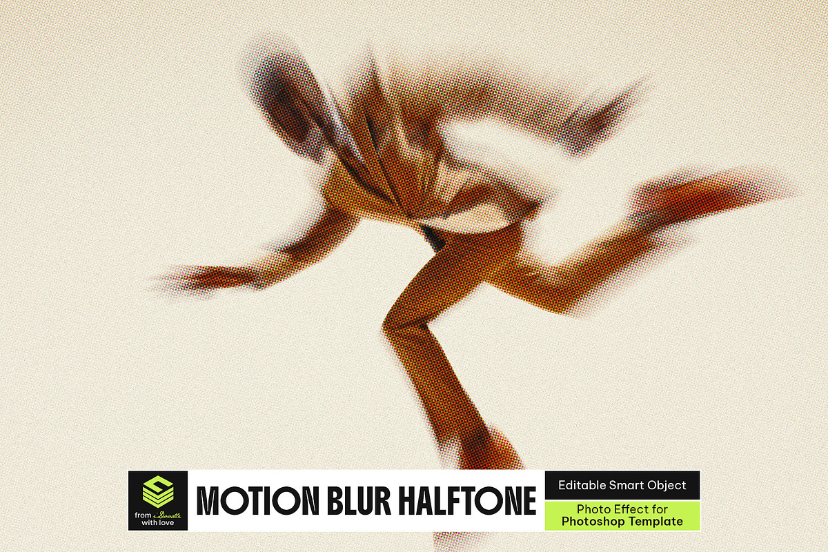 Motion Blur Halftone Photo Effect, a Layer Style Add-On by dokudokunomi (Photo 1 of 8)