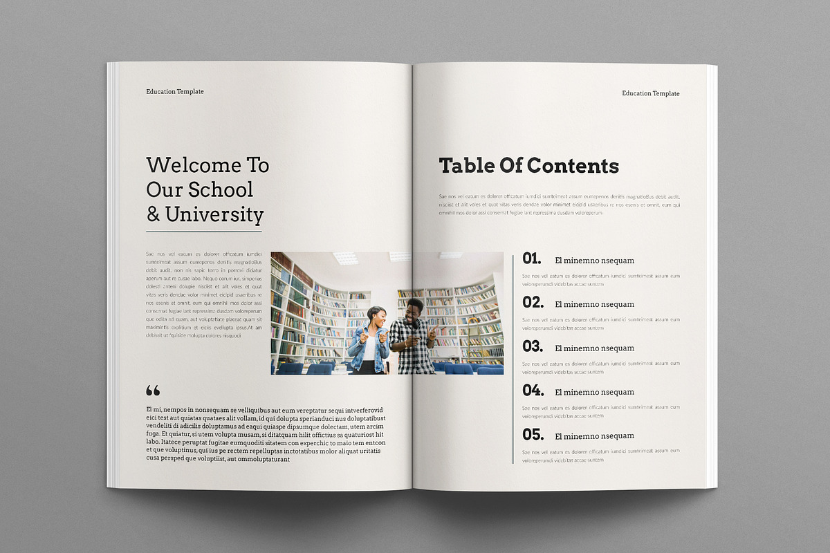 Education Brochure Template, a Brochure Template by E-Type (Photo 2 of 7)