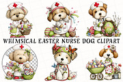 Whimsical Easter Nurse Dog Clipart, an Illustration by OK Design (Thumbnail 2 of 6)