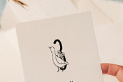 Line Art Cute Geese & Florals, an Animal Illustration by Jenteva Art (Thumbnail 11 of 16)