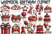 Whimsical Birthday Clipart, an Illustration by Designworld (Thumbnail 1 of 8)