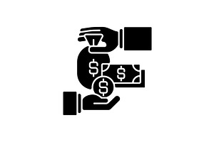 Payroll Black Glyph Icon