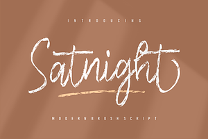 Satnight Brush Font