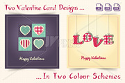 Valentines Day Card Designs, an Illustration by jv_pixels (Thumbnail 2 of 2)