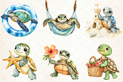 Summer Turtle Sublimation Clipart, an Illustration by Libby Wishes (Thumbnail 7 of 7)