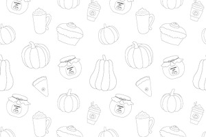 Pumpkins Harvest Graphic Patterns