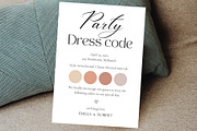 Party dresscode color palette card, a Card Template by EvaTemplates (Thumbnail 6 of 7)