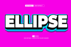 Ellipse Vector 3d Editable Text