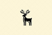 Minimalist Deer Emblem, an Animal Illustration by Vectorium Studio (Thumbnail 2 of 4)