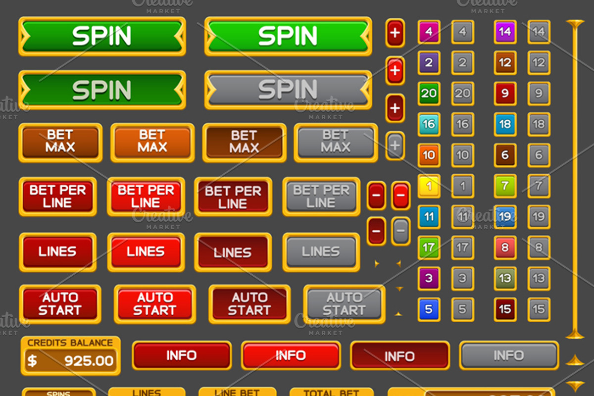 Golden Slots Game Kit, an Illustration by Saranai Store (Photo 10 of 10)