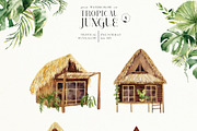 Tropical jungle - watercolor set, a Decorative Illustration by Pamyatka Shop (Thumbnail 23 of 27)