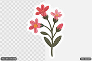 Cute Flower Sticker Design Bundle, an Illustration by Actual Pixel (Thumbnail 9 of 26)
