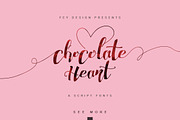 Chocolate Heart Script Font, a Script Font by FHFont (Thumbnail 11 of 13)