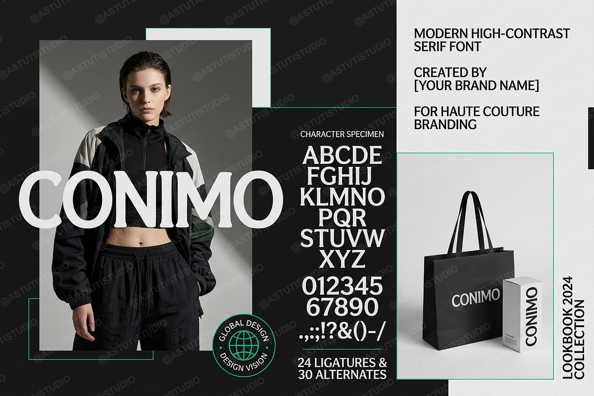 Conimo | A Refined Modern Serif Type, a Serif Font by Astuti Studio (Photo 4 of 23)