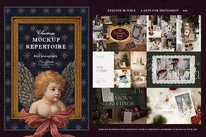 CHRISTMAS MOCKUP BUNDLE - 6 in 1, a Household Mockup by The Bambi Collective