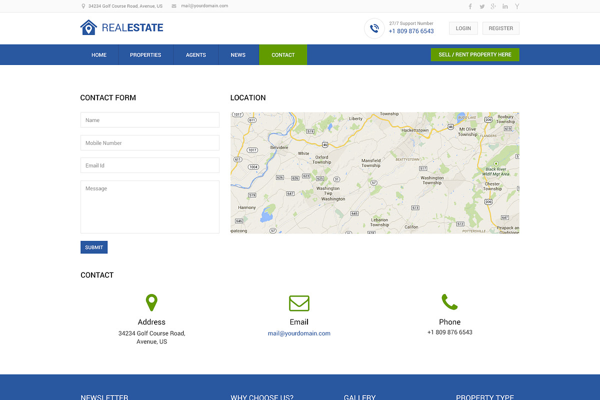 Real Estate PSD Website Template, a Landing Page Template by WebbyTemplates (Photo 11 of 20)