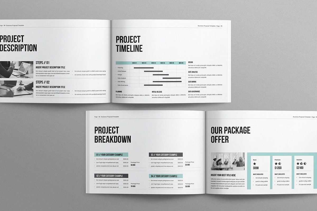 Business Proposal Template Landscape, a Brochure Template by Work-Envance (Photo 4 of 7)