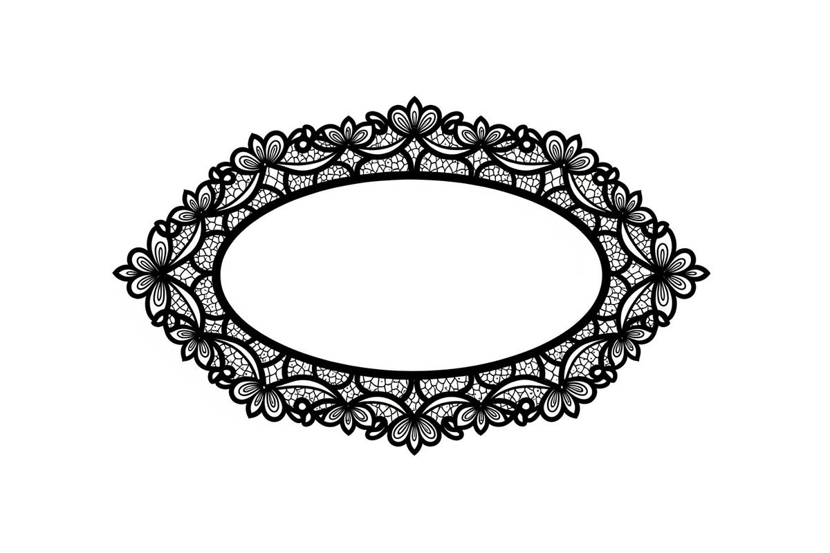 Vintage Lace Oval Frame Bundle, an Illustration by yasushie (Photo 9 of 30)