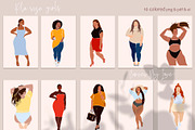 CURVY GIRLS & FLOWERS LINE ART, an Illustration by ArtOLB (Thumbnail 4 of 11)