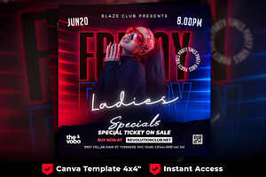 Party Flyer, Canva Club Flyer
