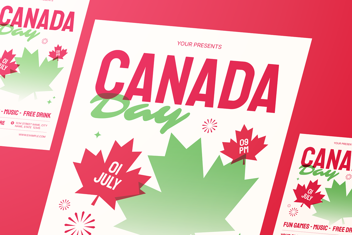 Canada Day Flyer Set, a Flyer Template by Annora Studio (Photo 6 of 6)