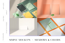 Simple editable mockups + shadows