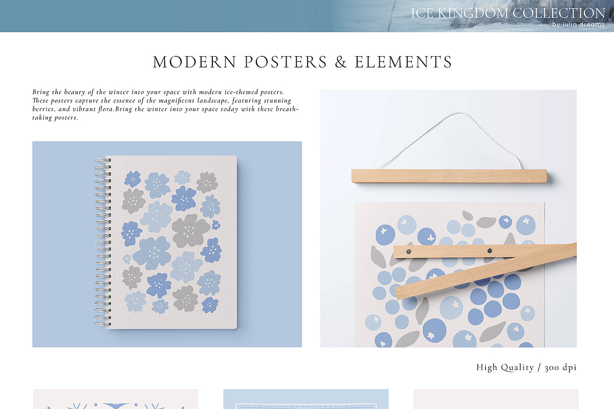Ice Kingdom Watercolor Collection, an Object Graphic by Julia Dreams (Photo 9 of 11)