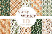 Cozy Winter Digital Paper, a Pattern Graphic by GlamArtZhanna (Thumbnail 1 of 3)