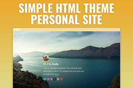 Simple Personal Site - HTML Template, a HTML Template by ANDYPATH SHOP