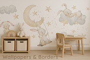Watercolor Bunny Baby Clipart, an Illustration by Alisles (Thumbnail 7 of 14)