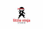 Little Ninja Character Mascot Logo, a Branding & Logo Template by yopie (Thumbnail 1 of 3)