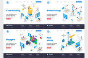 Isometric Landing Page Template, an Illustration by alexdndz (Thumbnail 12 of 29)