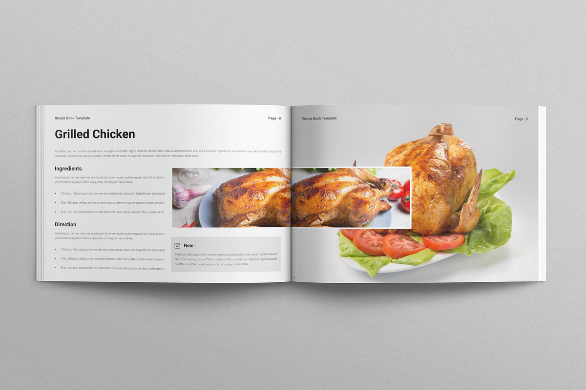Digital Recipe Book Template, a Brochure Template by E-Type (Photo 4 of 7)
