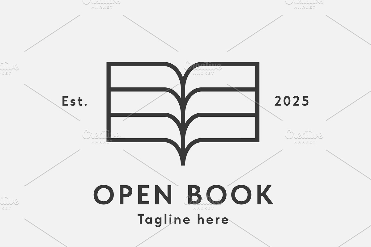 Open Book Logo Design Icon, a Branding & Logo Template by Morvana Crew