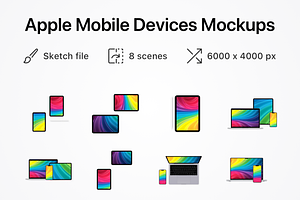 Apple Mobile Devices 8 Mockups