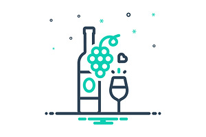 Wine drink mix icon, a Duotone Icon by Creative priyanka
