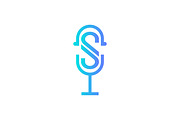 Microphone and S Logo Design, a Branding & Logo Template by GenesisCreativeCo (Thumbnail 2 of 2)