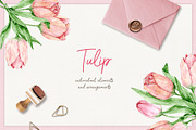 Spring flowers - watercolor clipart, a Decorative Illustration by long summer (Thumbnail 6 of 7)