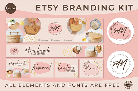 Editable ETSY shop branding kit